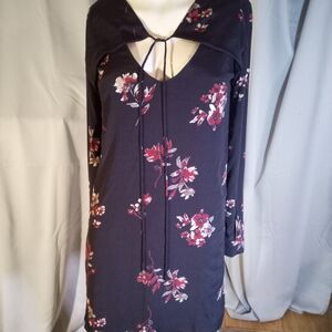 Gentle Fawn Red and Black Long Sleeve Sheath Dress